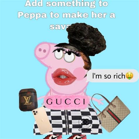 peppa pig gucci fake|peppa pig richard rabbit.